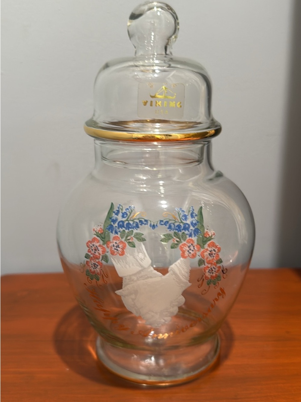 Vintage 1970’s Viking Happy Annual Apothecary/Ginger Jar